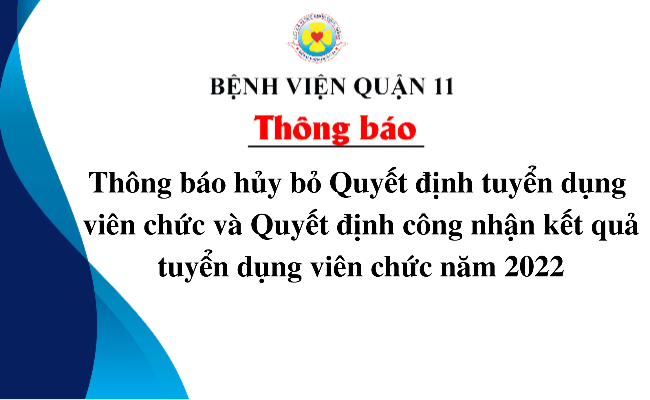 Thông báo hủy bỏ Quyết định tuyển dụng viên chức và Quyết định công